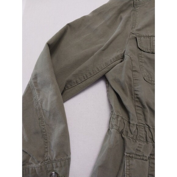 Talbots Jacket Womens Large Olive Green Pockets Utility Everyday Norm Casual - Picture 10 of 16